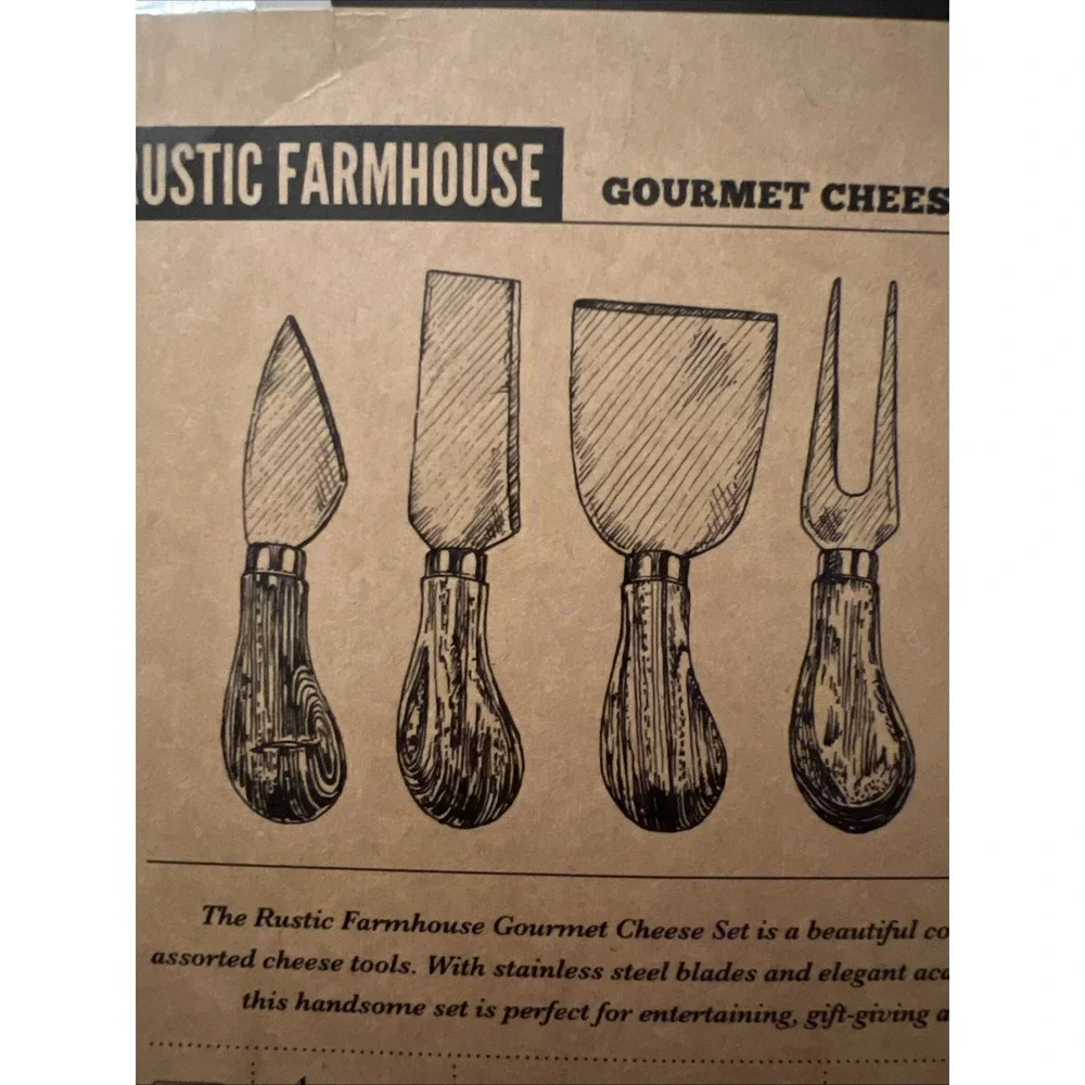 Twine Rustic Elegance Rustic Farmhouse‎ Gourmet Cheese Knife Set